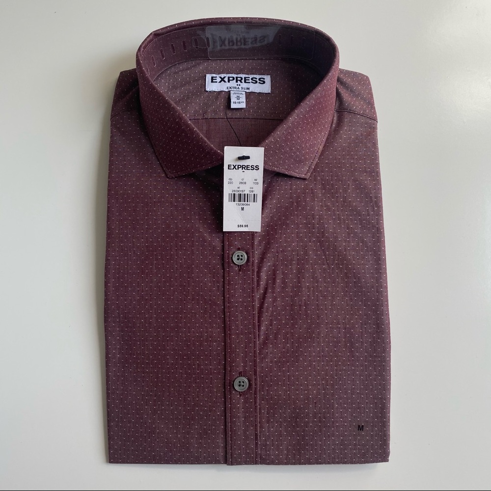 NWT Men’s Express Extra Slim Dress Shirt Size M